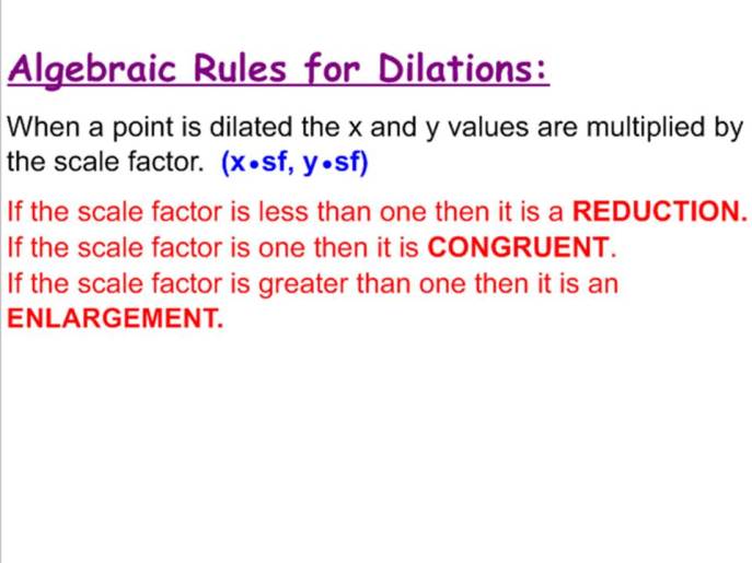Dilations Rule